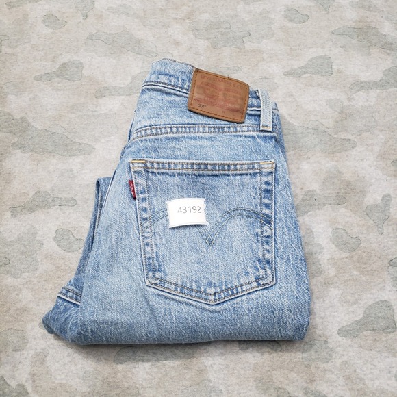 Levi's 501 Jeans Womens 25x28 Blue Premium Button Fly Straight Leg Denim - Picture 11 of 11